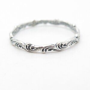 925 Sterling Silver Vintage Or Paz Pz Israel Swirl Ring (size 7)